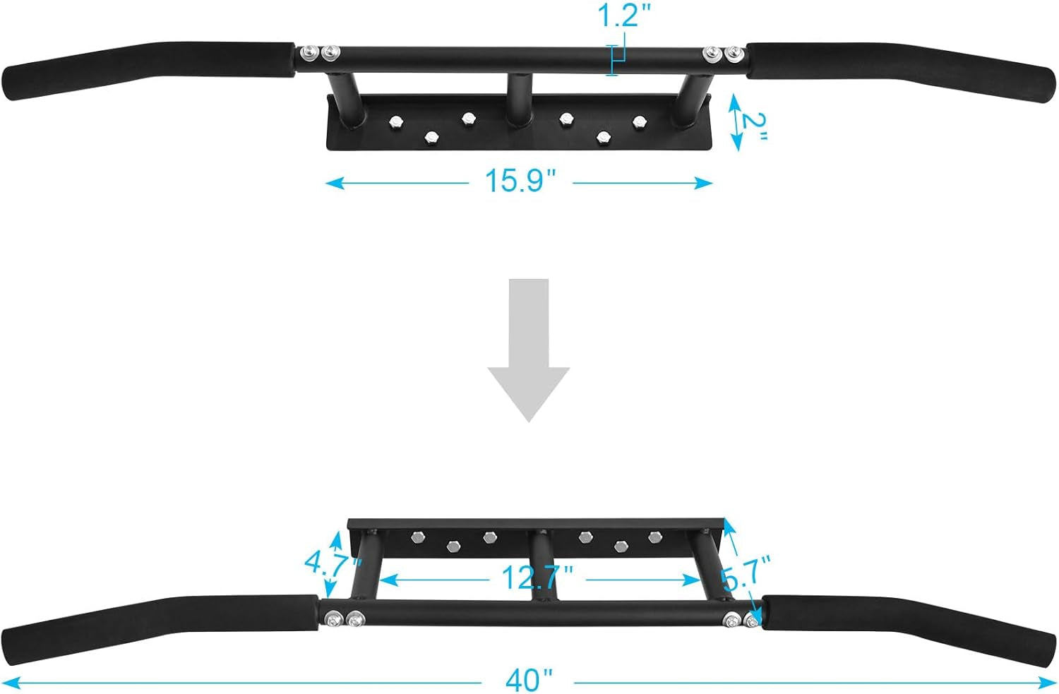 Pull up Bar, Chin up Bars Ceiling Mount, Workout for Home Gym, Beam, Crossfit -
