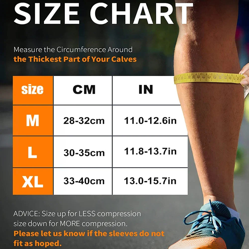 1PC Sport Leg Compression Socks Strong Calf Compression Sleeve Support for Men Women Running Cycling Vein Calf Guard Pain Relief