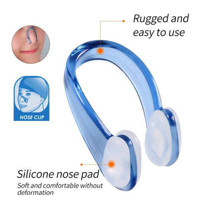 1PC Swimming Nose Clip Earplugs Suit Swim Earplugs Small Size for Adult Children Waterproof Soft Silicone Nose Clip