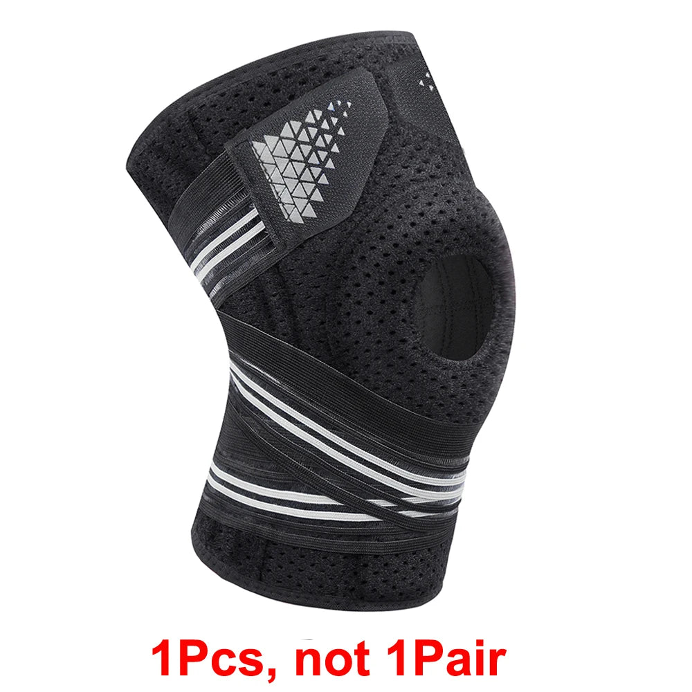1PCS Adjustable Knee Braces with Side Stabilizers &amp; Patella Pads,Knee Support for Knee Joint Recovery or Injury Prevention