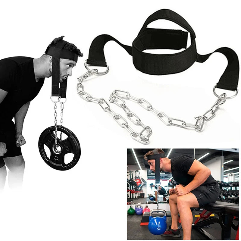 Head Neck Training Head Harness Body Strengh Exercise Strap Adjustable Neck Power Training Gym Fitness Weight Bearing Cap
