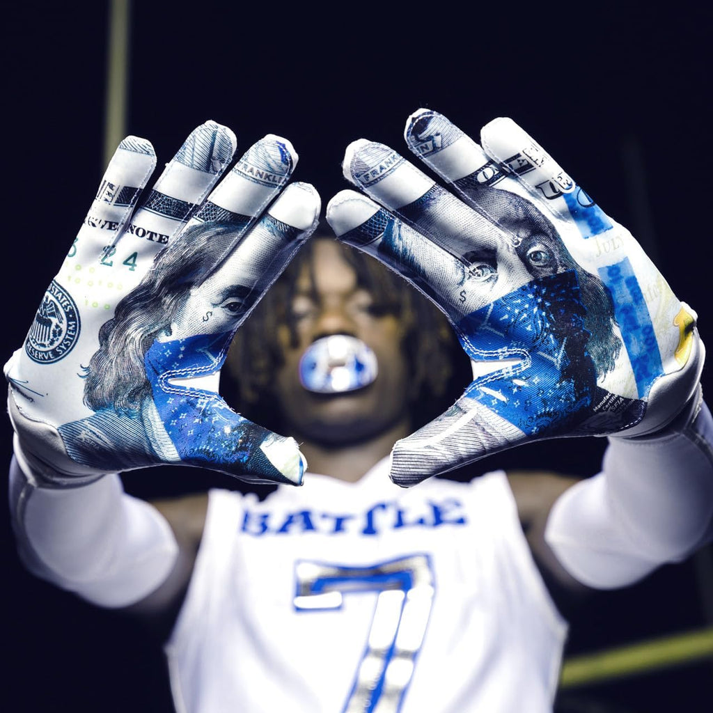 Wide Receiver Football Gloves | Ultra-Stick High-Tack Palm for Elite Control, True Compression Second-Skin Fit, Youth and Adult Sizing, Size up If Between