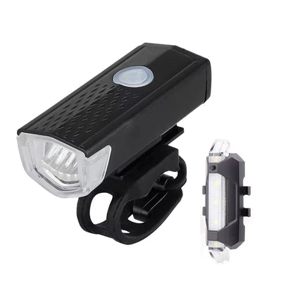 MTB Bike Lights Set USB LED Rechargeable Waterproof Mountain Bike Headlight Bicycle Light Front Warning Cycling Accessorie