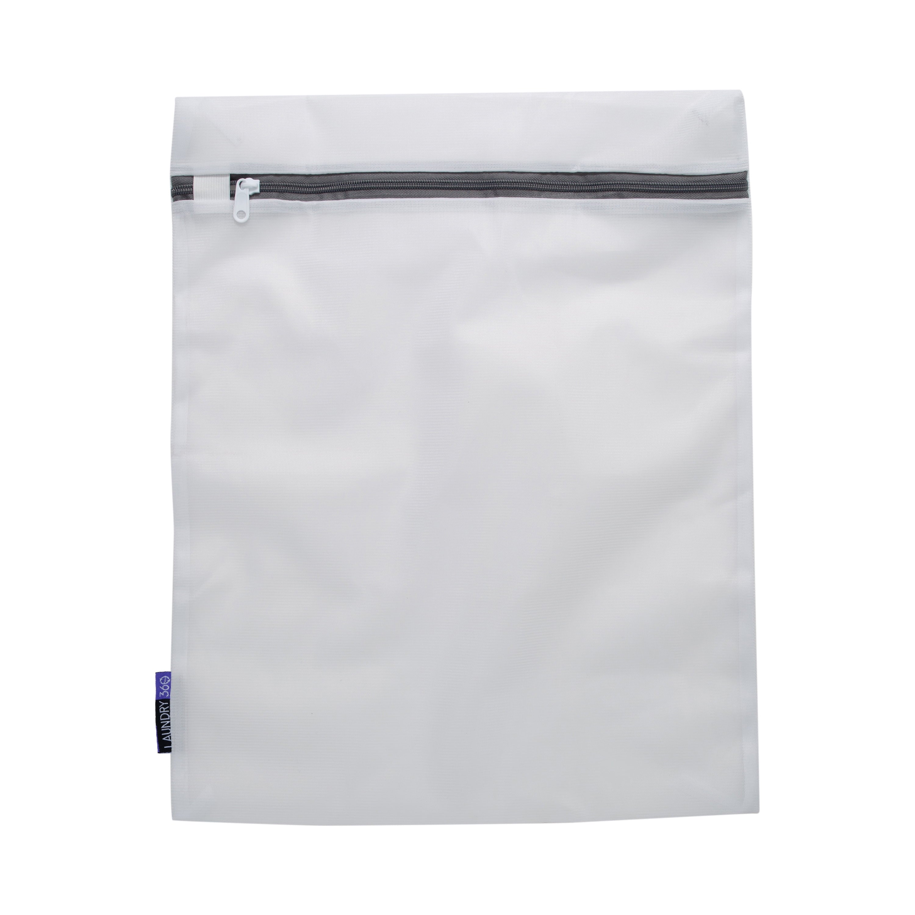 4 Pack Active Wear Wash Bag Set, 16" X 19" and 12" X 15", White, Grey