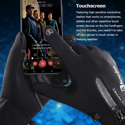 Winter Cycling Gloves Touch Screen Windproof Warm Anti-Slip Gloves for Men Women