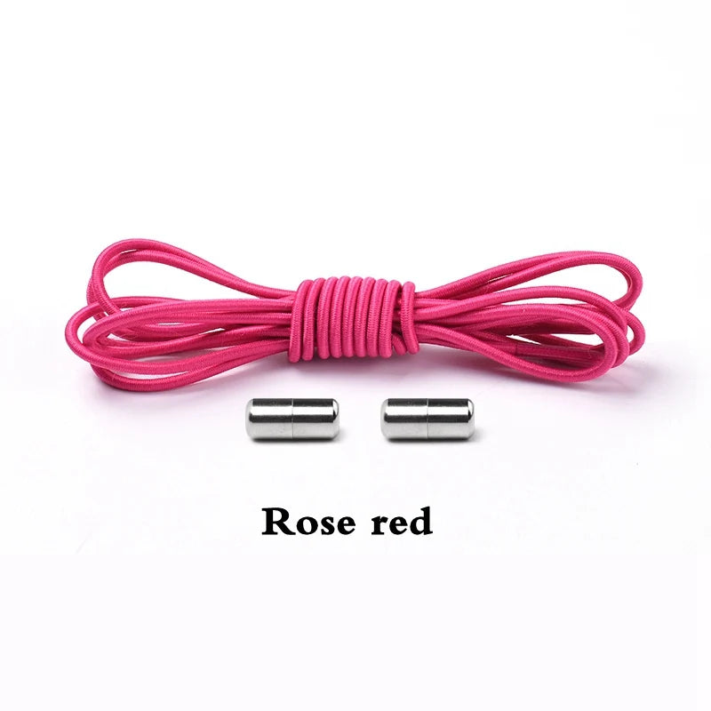 1Pair Elastic Shoelaces round No Tie Shoe Laces Sneakers Shoelace Kids Adult Elastic Laces One Size Fits All Shoes Dropshipping