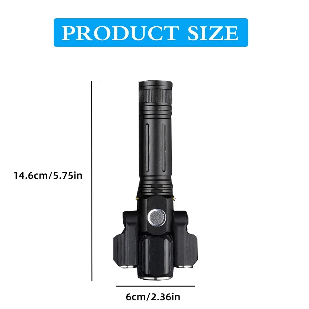 USB Rechargeable Bike Light Super Bright Bicycle Lights Headlight Triple Flashlight Front Light Waterproof - Riding Cycling Camping
