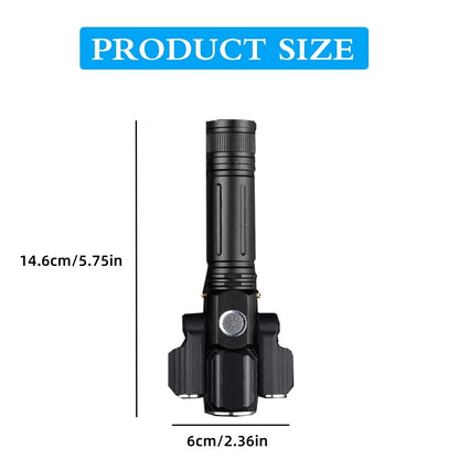 USB Rechargeable Bike Light Super Bright Bicycle Lights Headlight Triple Flashlight Front Light Waterproof - Riding Cycling Camping