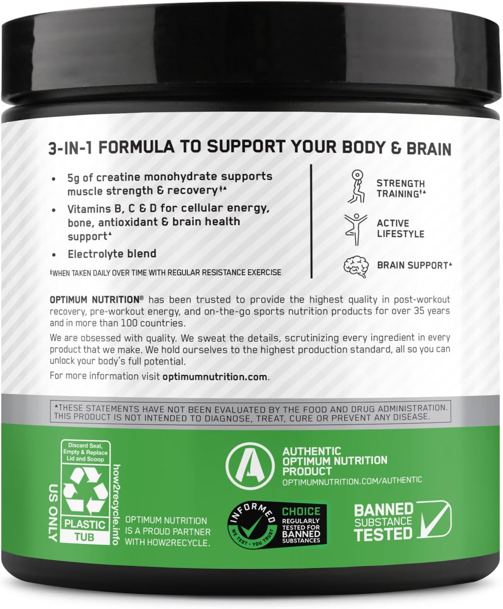 Creatine Monohydrate plus Powder, Orange Passionfruit Flavored Creatine Performance Blend with Electrolytes for Hydration, Added Vitamins, 40 Servings, 360 Grams (Packaging May Vary) | Monohydrate Creatine Performance Blend, with Electrolytes for Hydration, Added Vitamins, Supports Energy and Muscle Recovery