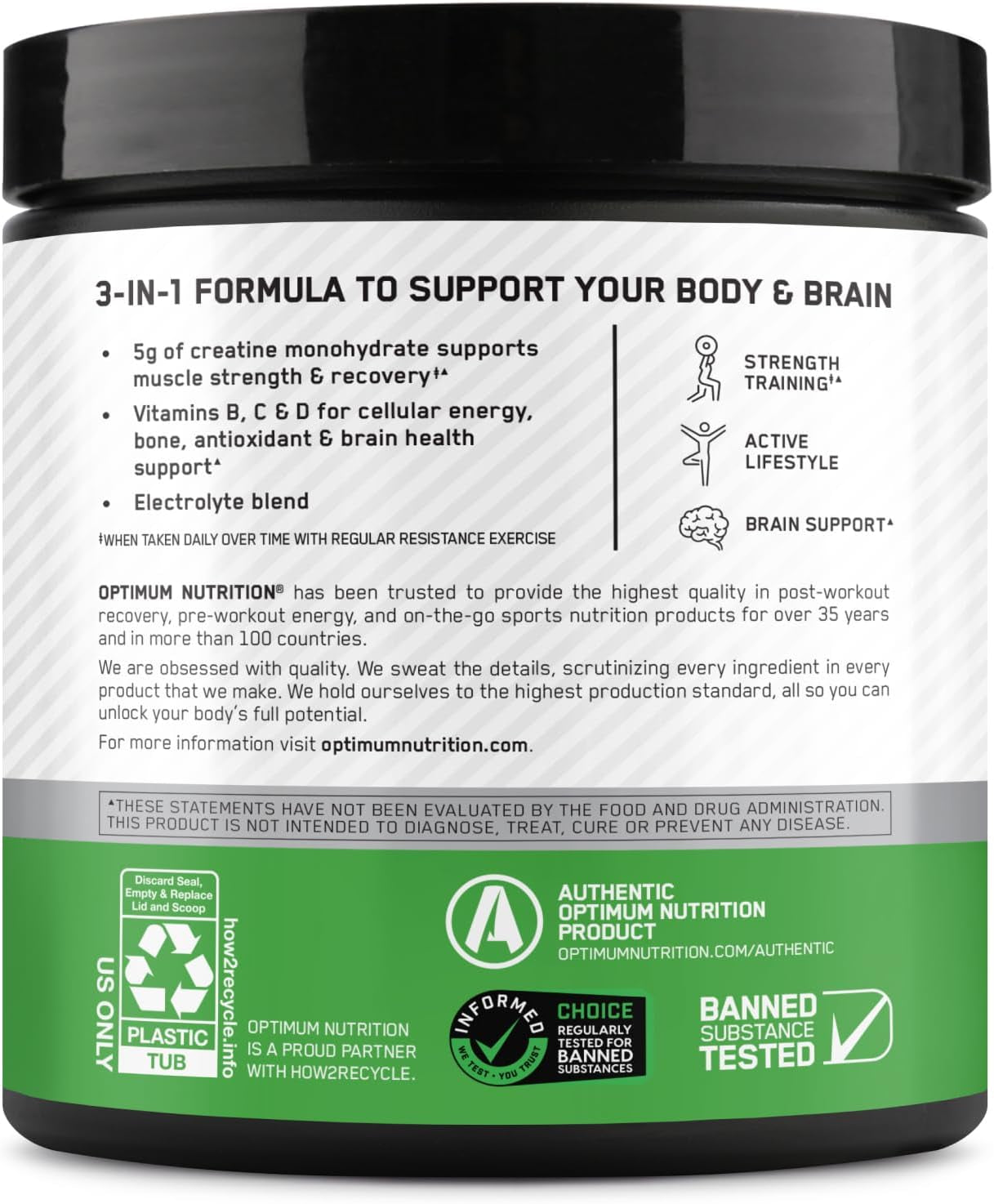 Creatine Monohydrate plus Powder, Orange Passionfruit Flavored Creatine Performance Blend with Electrolytes for Hydration, Added Vitamins, 40 Servings, 360 Grams (Packaging May Vary) | Monohydrate Creatine Performance Blend, with Electrolytes for Hydration, Added Vitamins, Supports Energy and Muscle Recovery