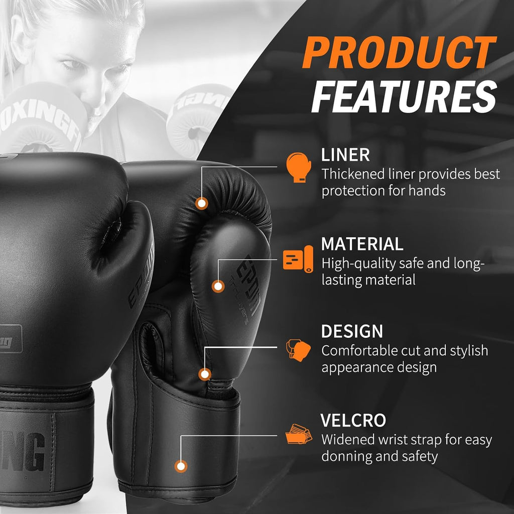Boxing Gloves for Men Women Adults | Multi Layered Padding,Breathable Palm,For Training,Sparring,Muay Thai,Fighting,Kickboxing, Mixed Martial Arts,Mma,Heavy Bag