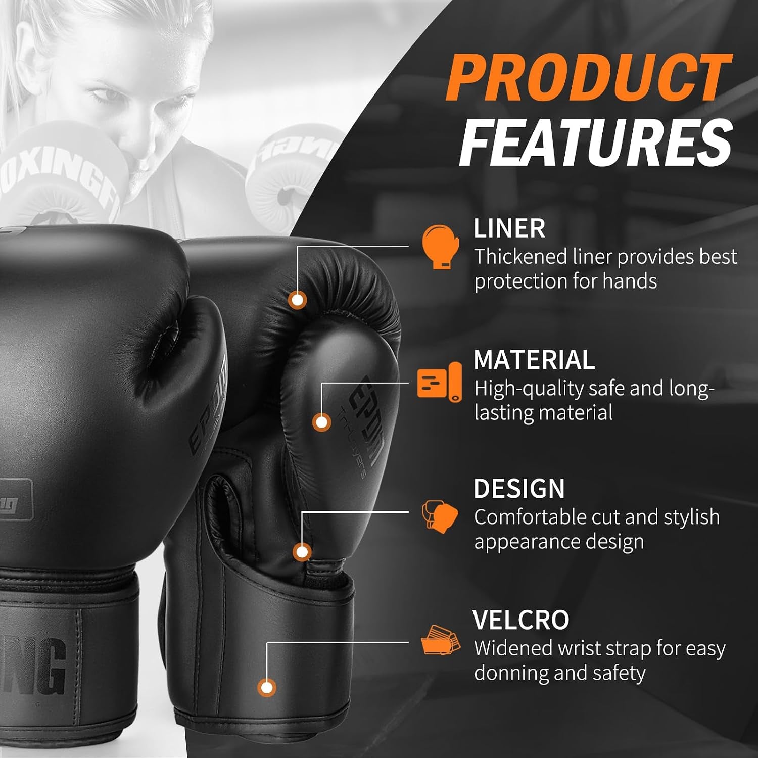 Boxing Gloves for Men Women Adults | Multi Layered Padding,Breathable Palm,For Training,Sparring,Muay Thai,Fighting,Kickboxing, Mixed Martial Arts,Mma,Heavy Bag
