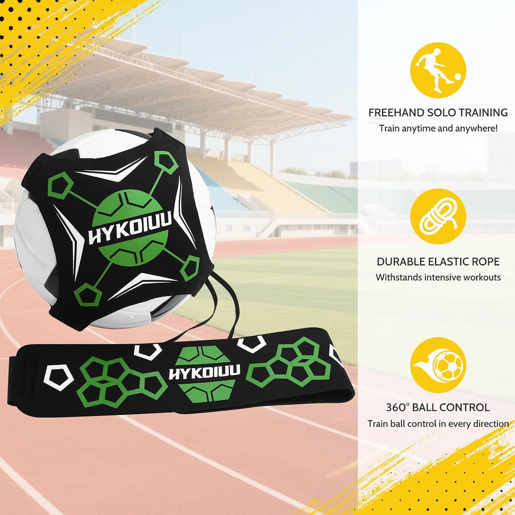 Soccer Trainer, Football Solo Practice Training Equipment Soccer Kick Juggling Trainer Improve Ball Control, Passing and Shooting Skills for Kids Adults Soccers Gear