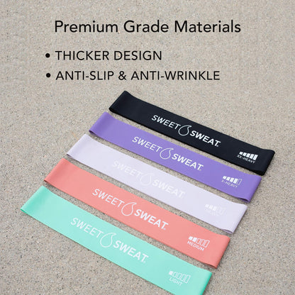 Sweet Sweat Mini Loop Resistance Bands - 5 Levels of Resistance