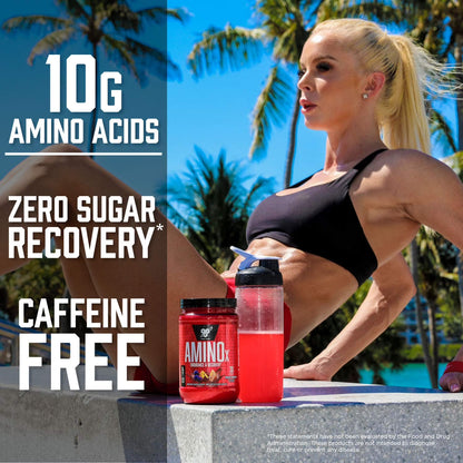 Amino X Amino Acids + BCAA Powder, Blue Raz, 70 Servings