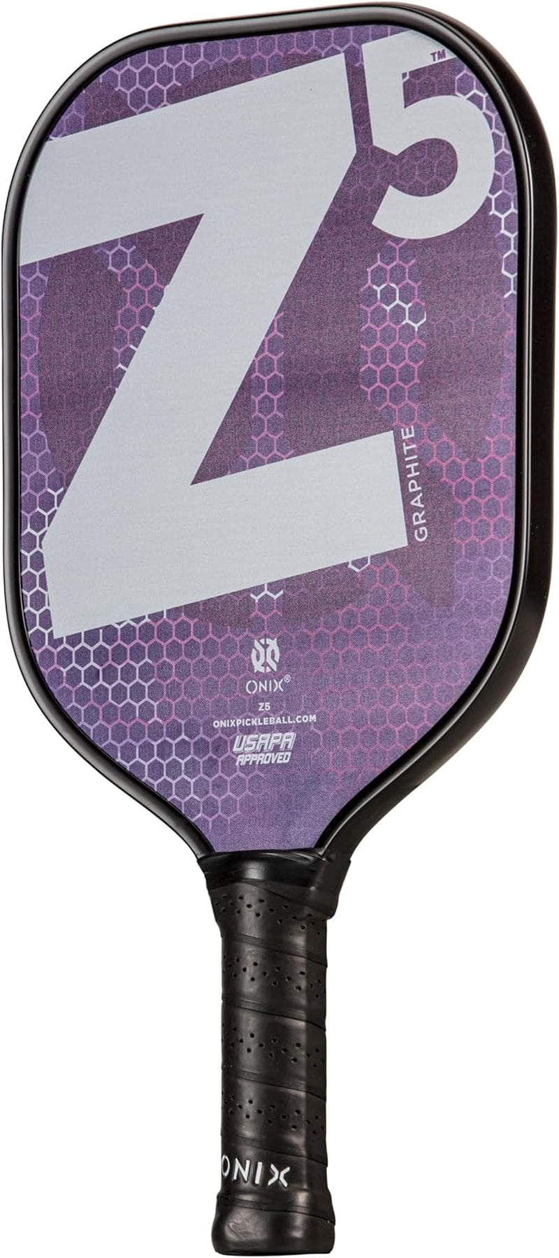 Graphite MOD Z5 Carbon Fiber Pickleball Paddle with Wide-Body Shape. Honeycomb Core, Graphite Face & Cushion Comfort Pickleball Paddle Grip