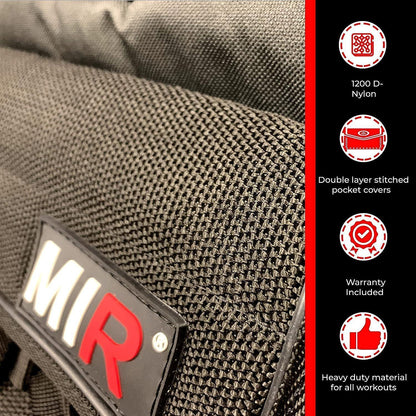 Mir Short Weighted Vest with Zipper Option Solid Iron Weights Workout Vest 20Lbs