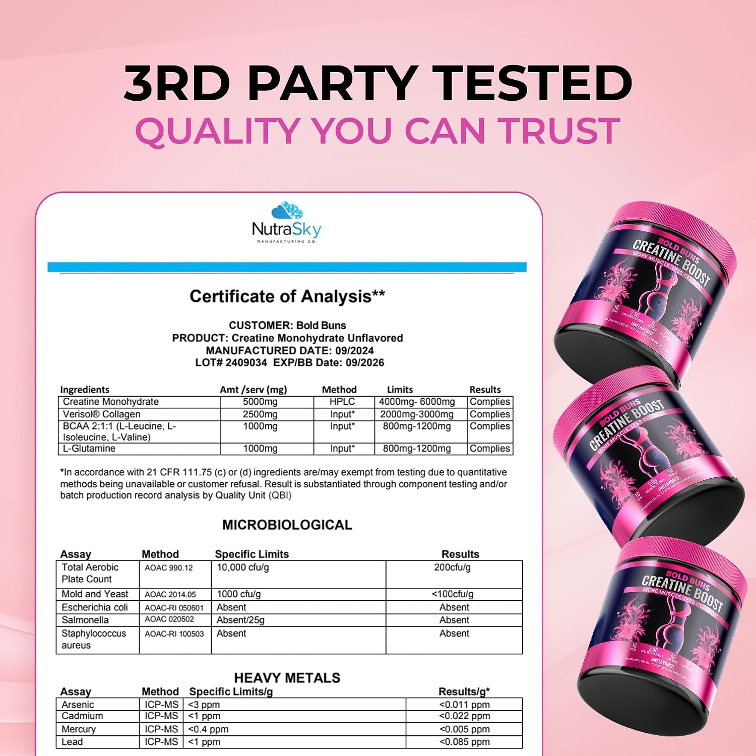 Creatine for Women – Supplement with Collagen & BCAA – Supports Muscle Development, Post-Workout Recovery, Skin Elasticity, Healthy Hair & Nail (30 Servings, Unflavored)