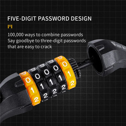 WEST BIKING Bike Cable Lock MTB Road Bike Anti-Theft Safety Password Bicycle Locks for Scooter Motorcycle Bike Accessories