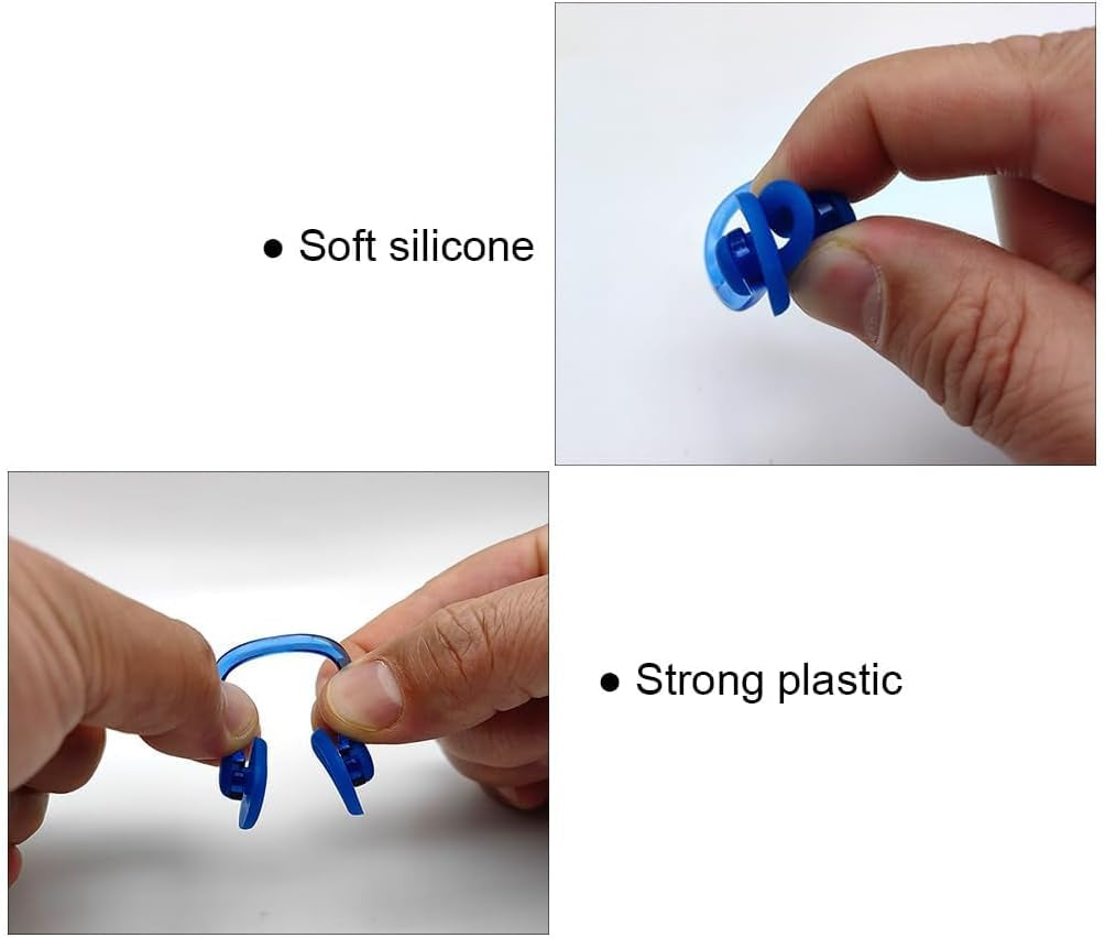 12 PCS Waterproof Swimming Nose Clip Silica Gel Swim Nose Plug for Kids and Adults with Bright Color