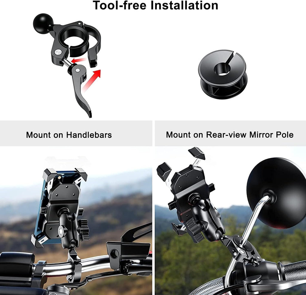 1 Ball Mount Base for Handlebar Compatible with RAM Mounts Motorcycle Phone NEW