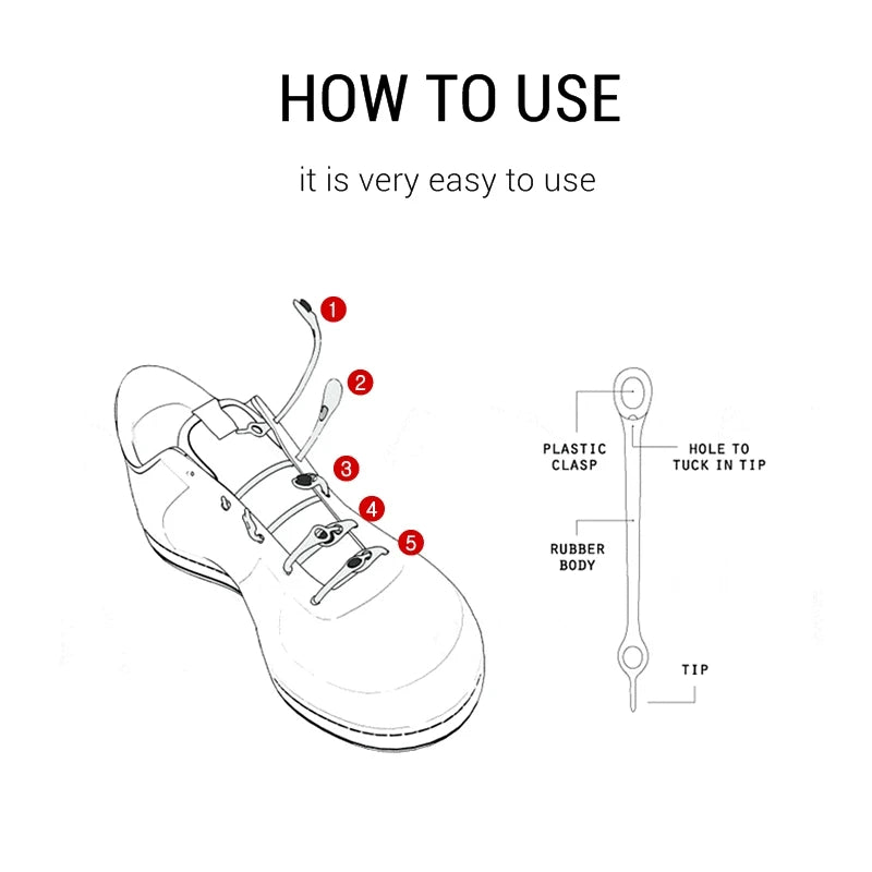12Pcs Stretch Silicone Shoelaces No Tie Shoe Laces Elastic Laces Sneakers Adults Kids Lazy Shoelace for Shoes Rubber Zapatillas