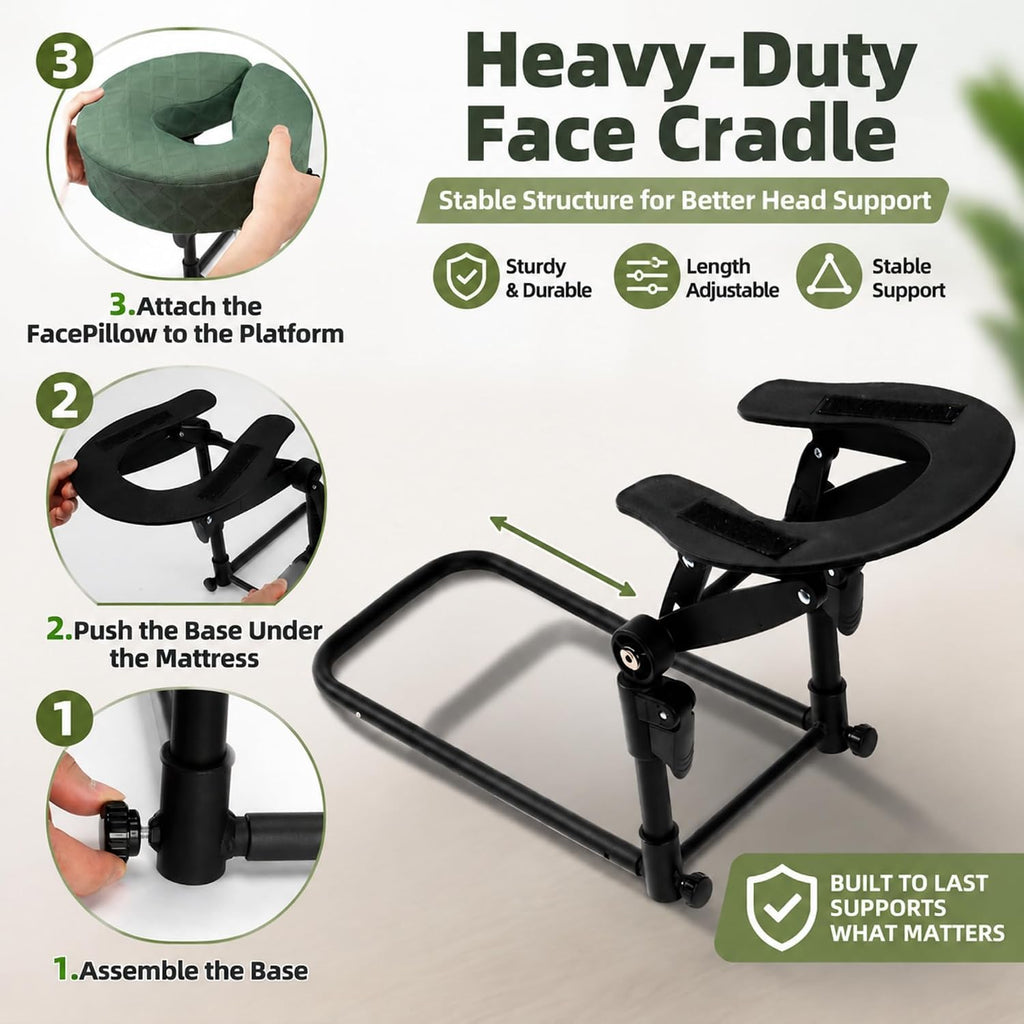 Massage Headrest for Bed,Adjustable Massage Head Holder,Home Massage Kit
