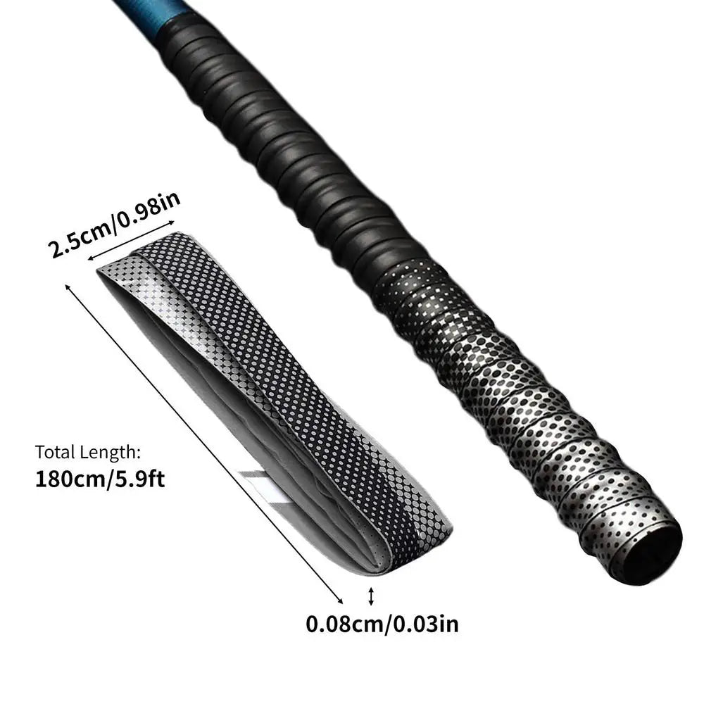 1.8M Anti-Slip Fishing Rod Sweatband Colorful Badminton Racket Grip Tape Bicycle Handle Anti-Slip Band Fishing Accessories