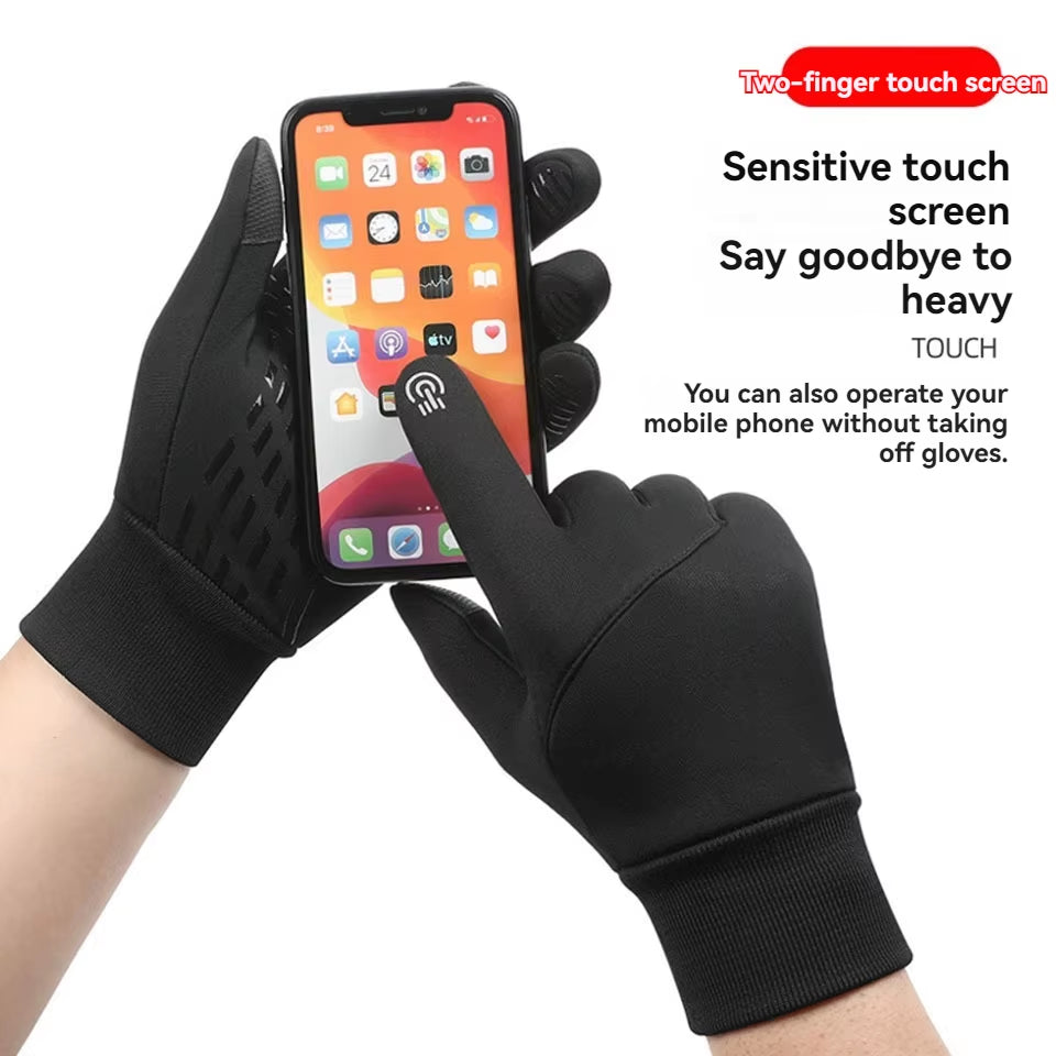 GTUBIKE Cycling Gloves for Men Women Motorcyclist Autumn Winter Warm Camping Gloves Ski Bicycle Velvet Touch Screen Waterproof