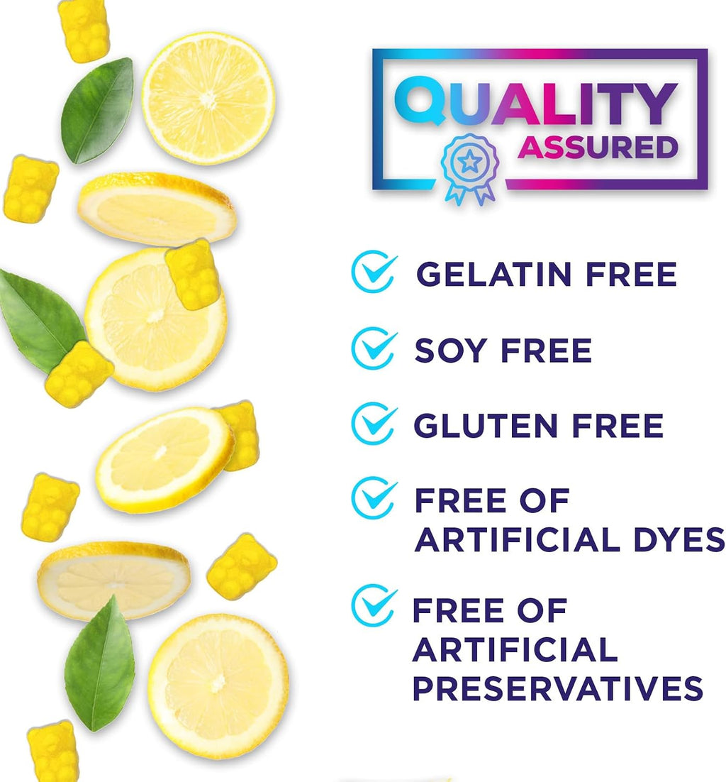 Hydration Electrolyte Gummies - Daily Liquid Replenisher Gummy - Electrolyte Multiplier with Minerals, Potassium & Real Salt - Vegan, Non-Gmo - Tasty Lemon Flavor Hydration Electrolytes - 60 Gummies