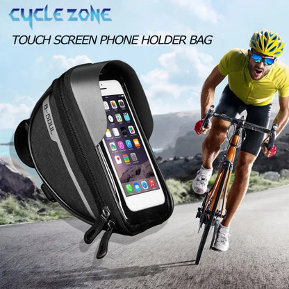 Mountain Bicycle Bag Touch Screen Cycling Handlebar Phone Holder Bag Bike Bags Bicycle Phone Storage Bags Cycling Accessories