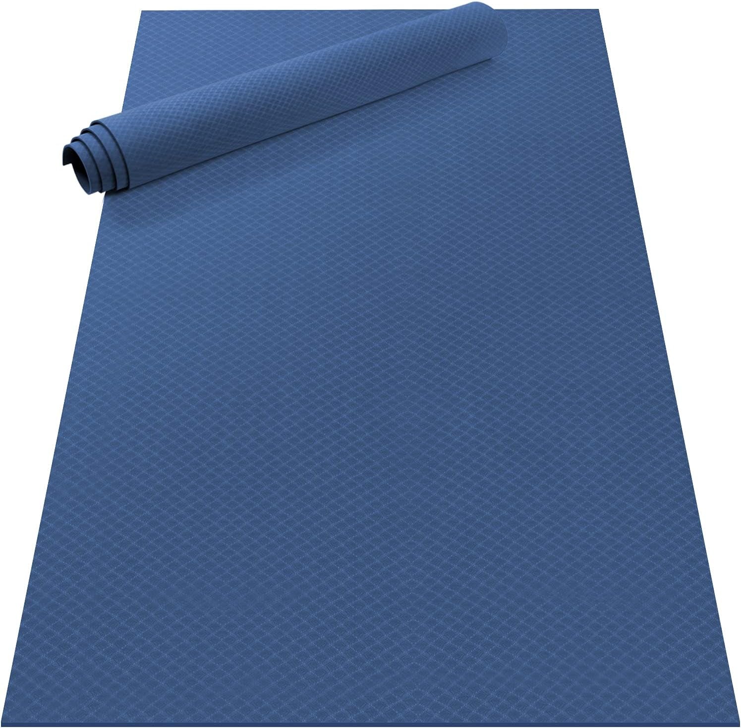 Large Yoga Mat for Pilates Stretching Home Gym Workout, Extra Thick Non Slip Exercise Mat, Extra Wide Fitness Mat for Men and Women, Mutil-Size X 1/4&