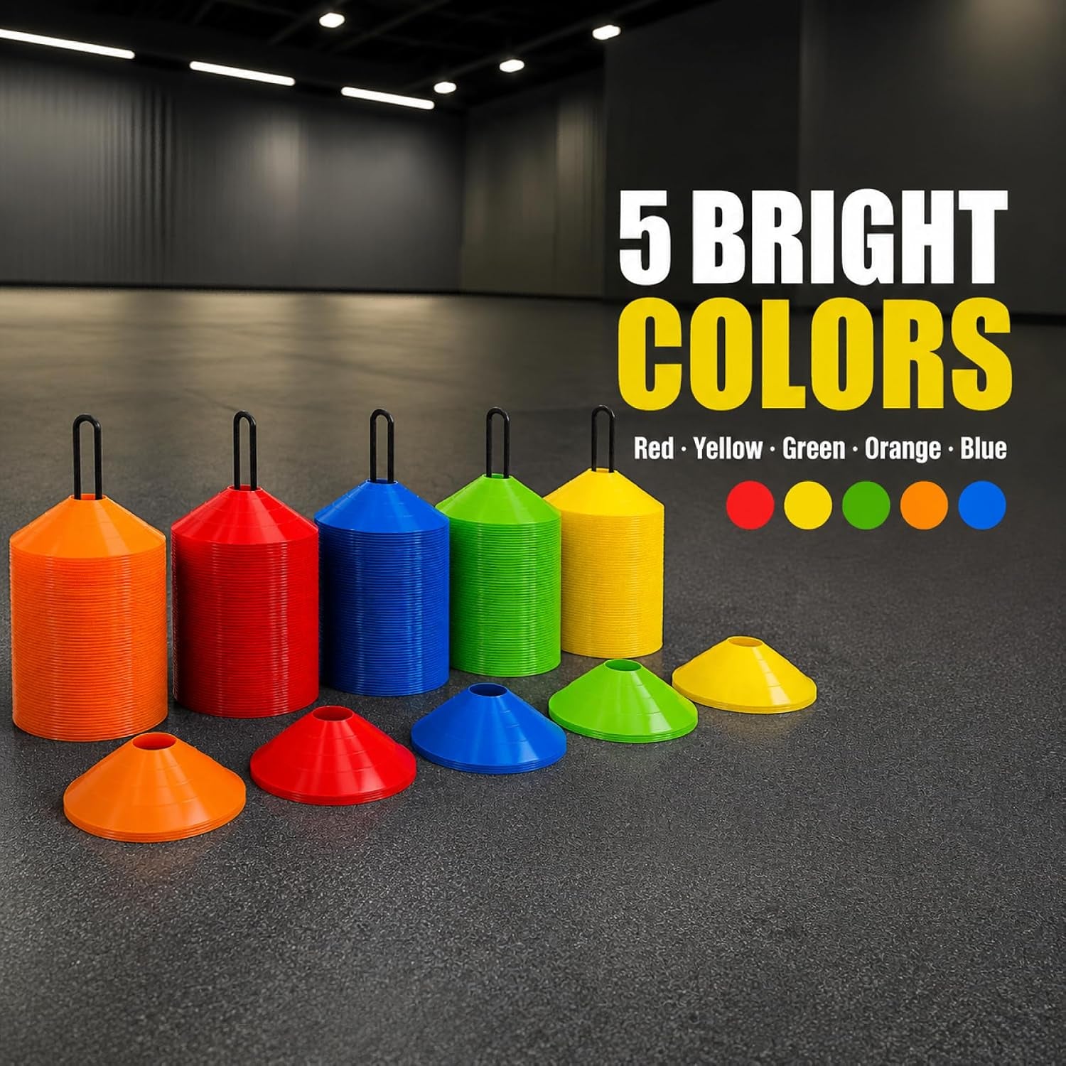 60/120 Pack Agile Soccer Cones with Portable Bags & Brackets,Sports Cones,Cones for Sports Training，Soccer Cones for Training，Soccer Training Equipment，Agile Soccer Cones Used for Football Training