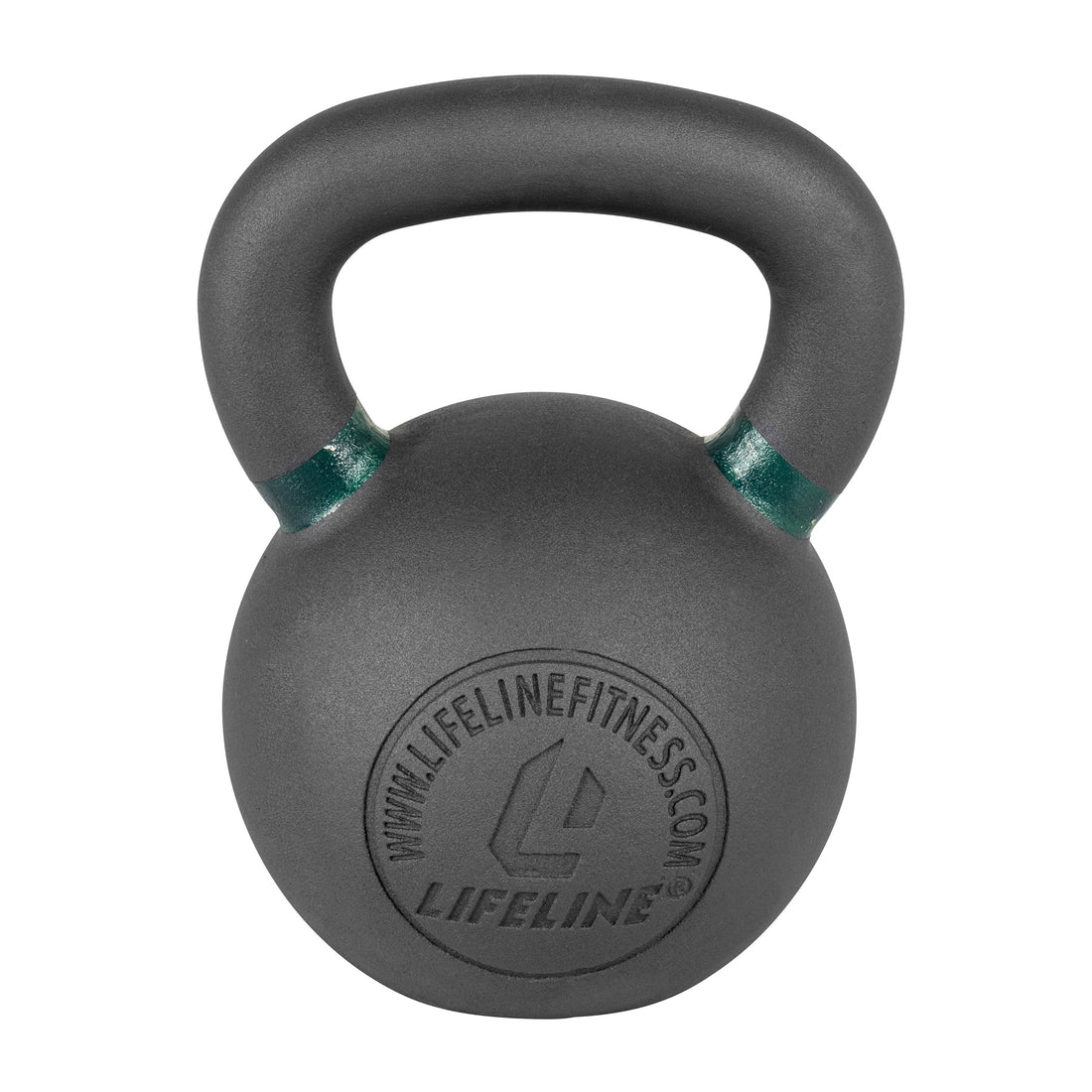 53 Lb. Cast-Iron Single Green Kettlebell