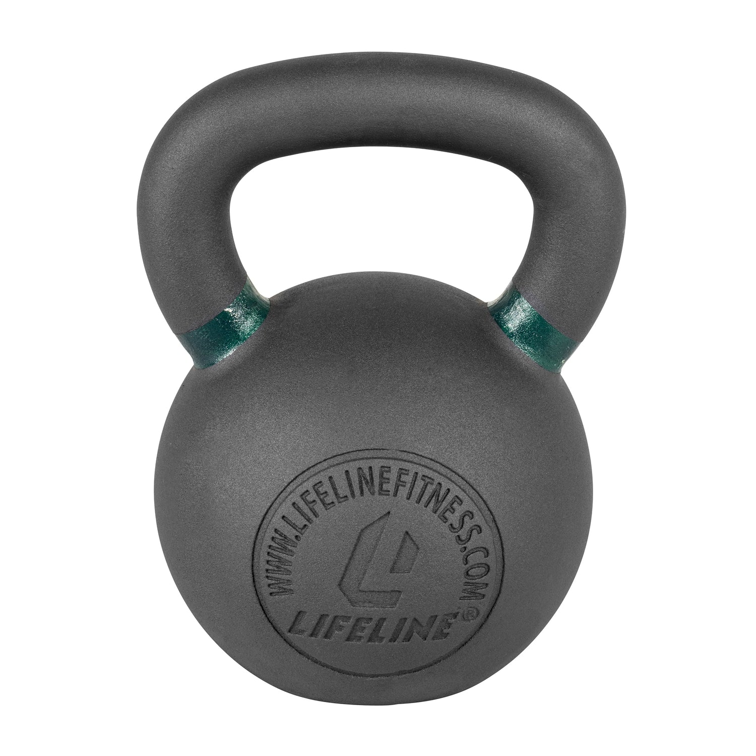 53 Lb. Cast-Iron Single Green Kettlebell
