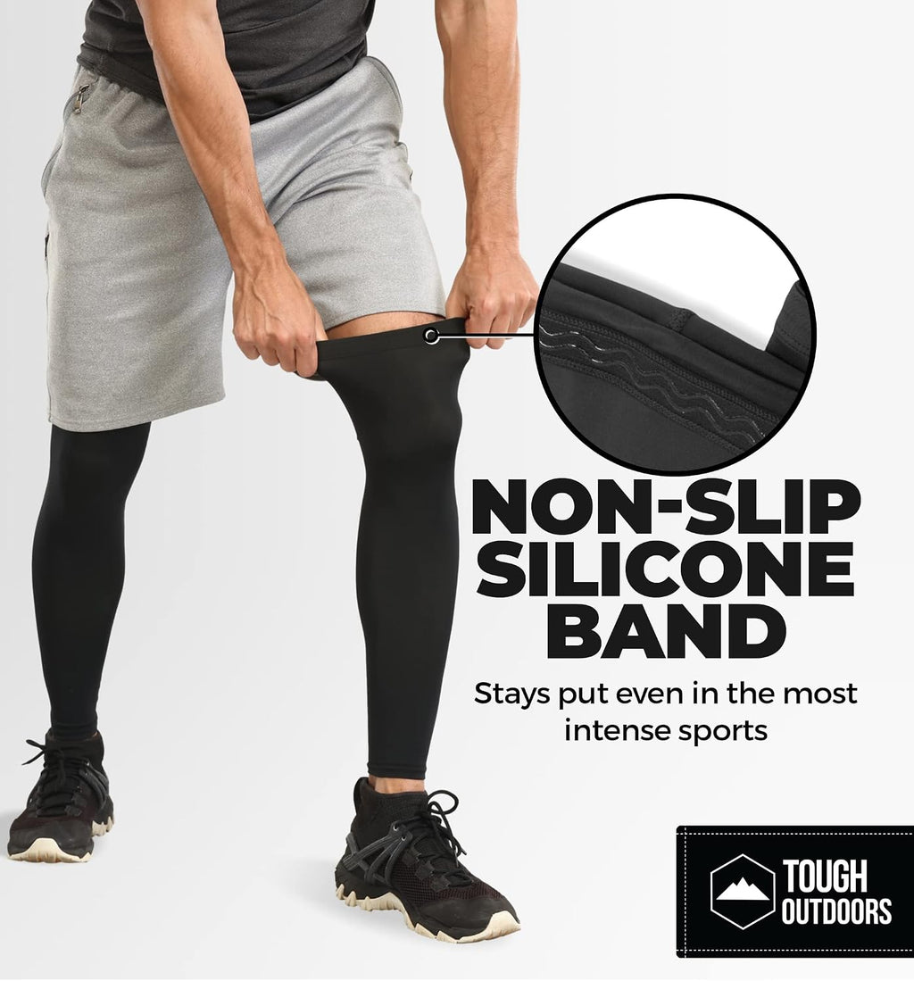 Leg Compression Sleeve - Leg Sleeves for Men & Women - Compression Calf Sleeves - Basketball Football Cycling