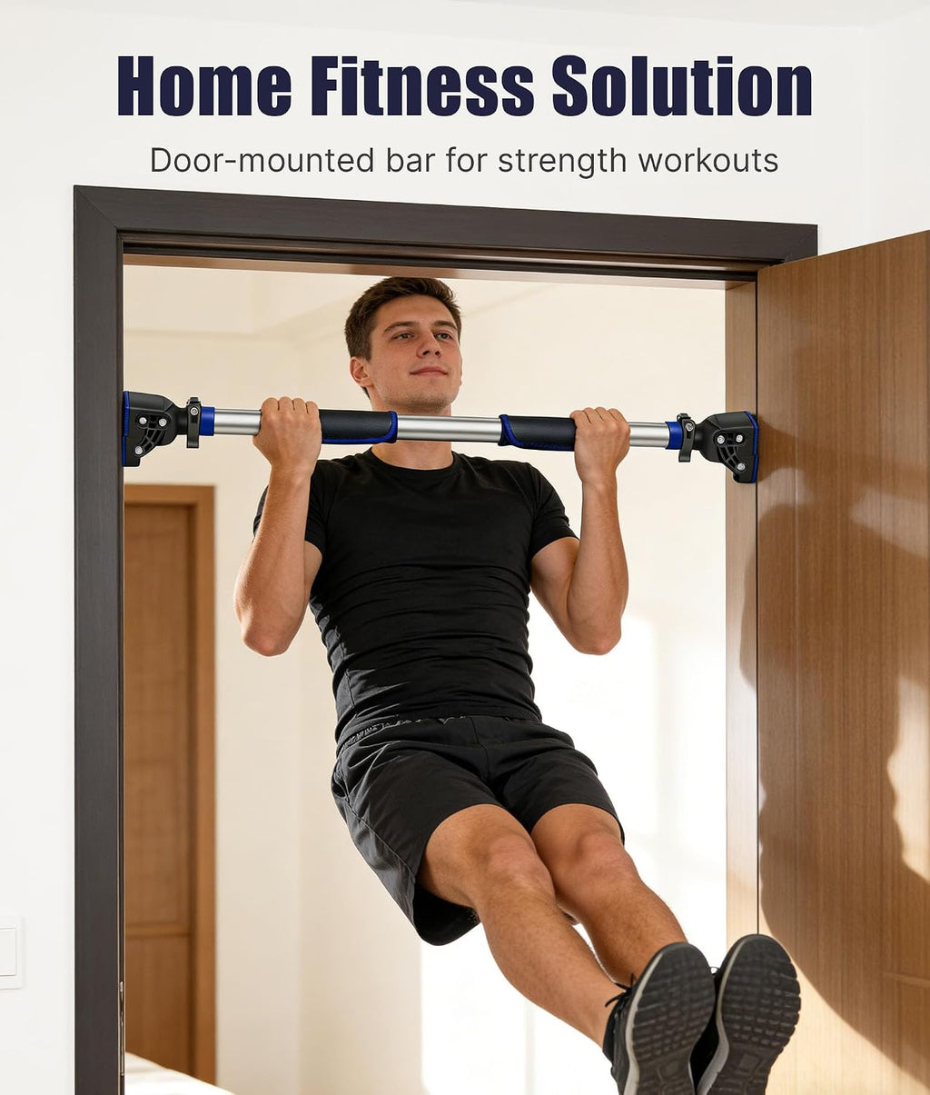 Pull up Bar for Doorway Chin up Bar, No Screws Door Frame Width Locking Adjustable 72-97Cm (28-38 In) Body Fitness Training Equipment, Strength Training Pull-Up Bars for Home Gym, Max Load 440Lb