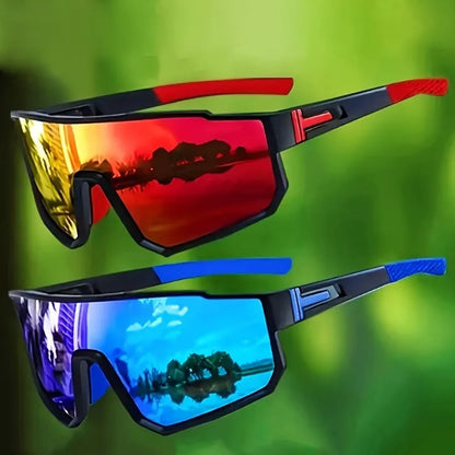 2Pcs Outdoor Cycling Sunglasses Men Road Driving Bike Glasses Sports Mountain Climbing Women Bicycle Cycling UV400 Goggles