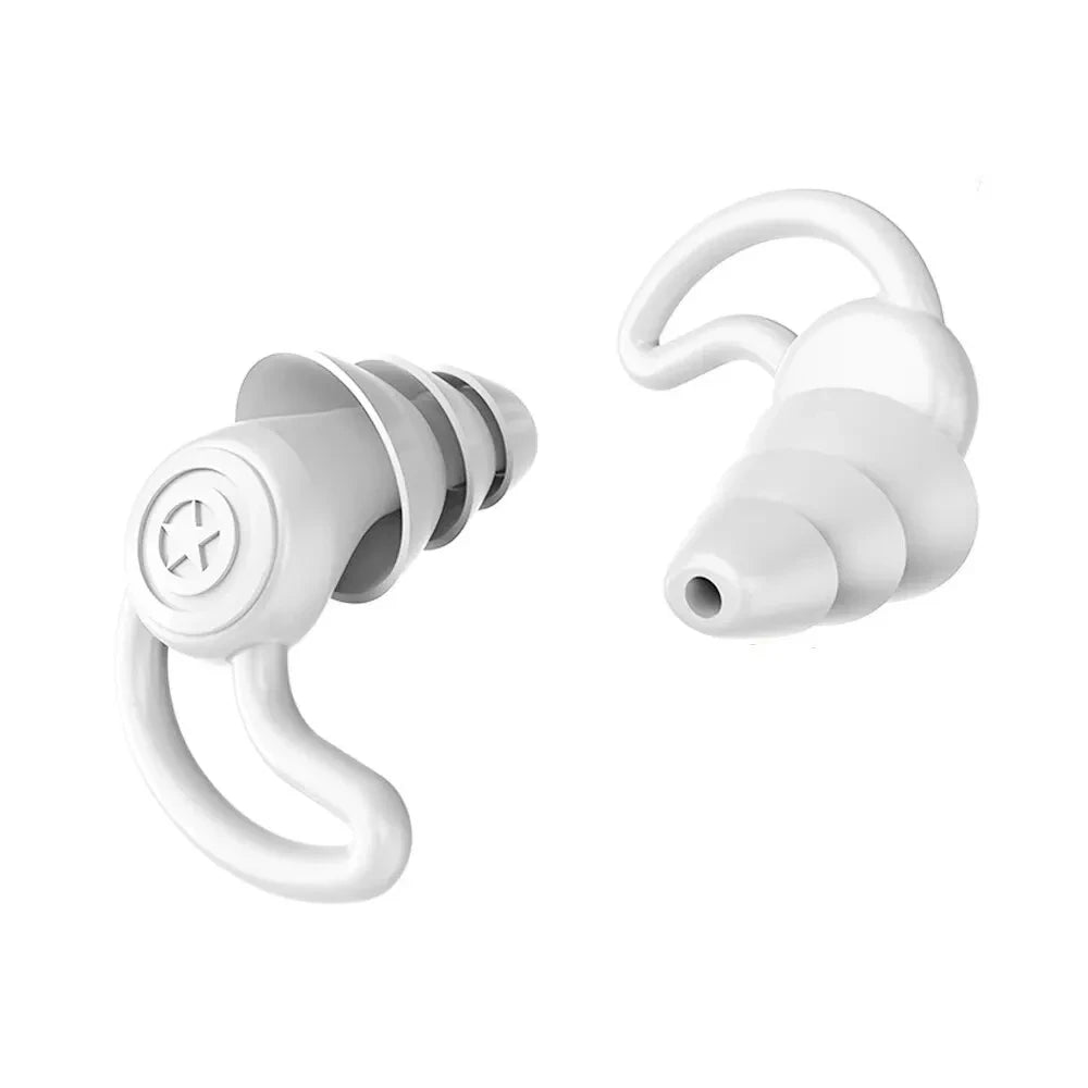 HUAK 3 Layer Silicone Ear Plugs for Noise Reduction Reusable Ear Plugs for Sleeping, Swimming, Studying, Concerts, Noise Hearing