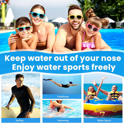 Swimming Nose Clip - 10 Packs Silicone Swim Nose Plugs for Kids (Age 7+) and Adu