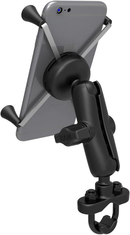 X-Grip Large Motorcycle Phone Mount with Handlebar U-Bolt Base, Medium Arm, Universal Bike &amp; ATV Smartphone Holder RAM-B-149Z-UN10U