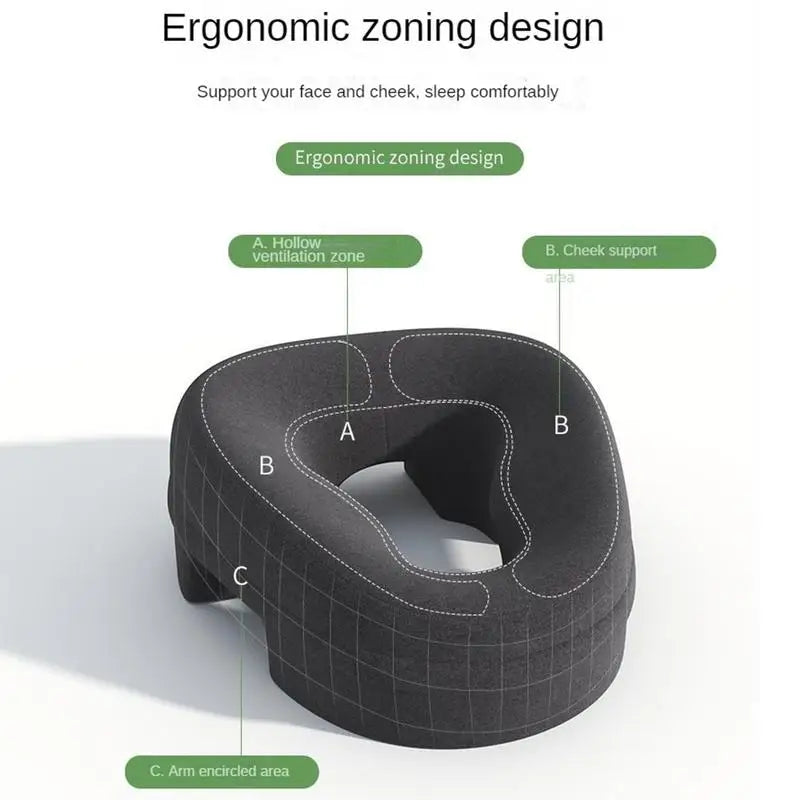 Face down Pillow Stomach Sleeping Pillow Face down Pillow Prone Home Massage Headrest for Massage Recovery Equipment