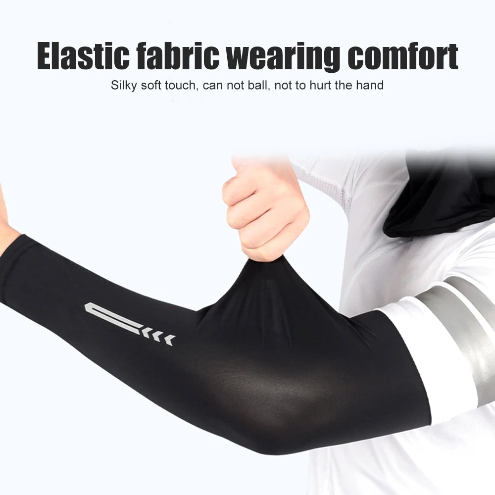 1 Pair UV Sun Protection Cooling Arm Sleeves for Men &amp; Women - UPF 50 Sports Compression Cooling Athletic Sports Sleeves