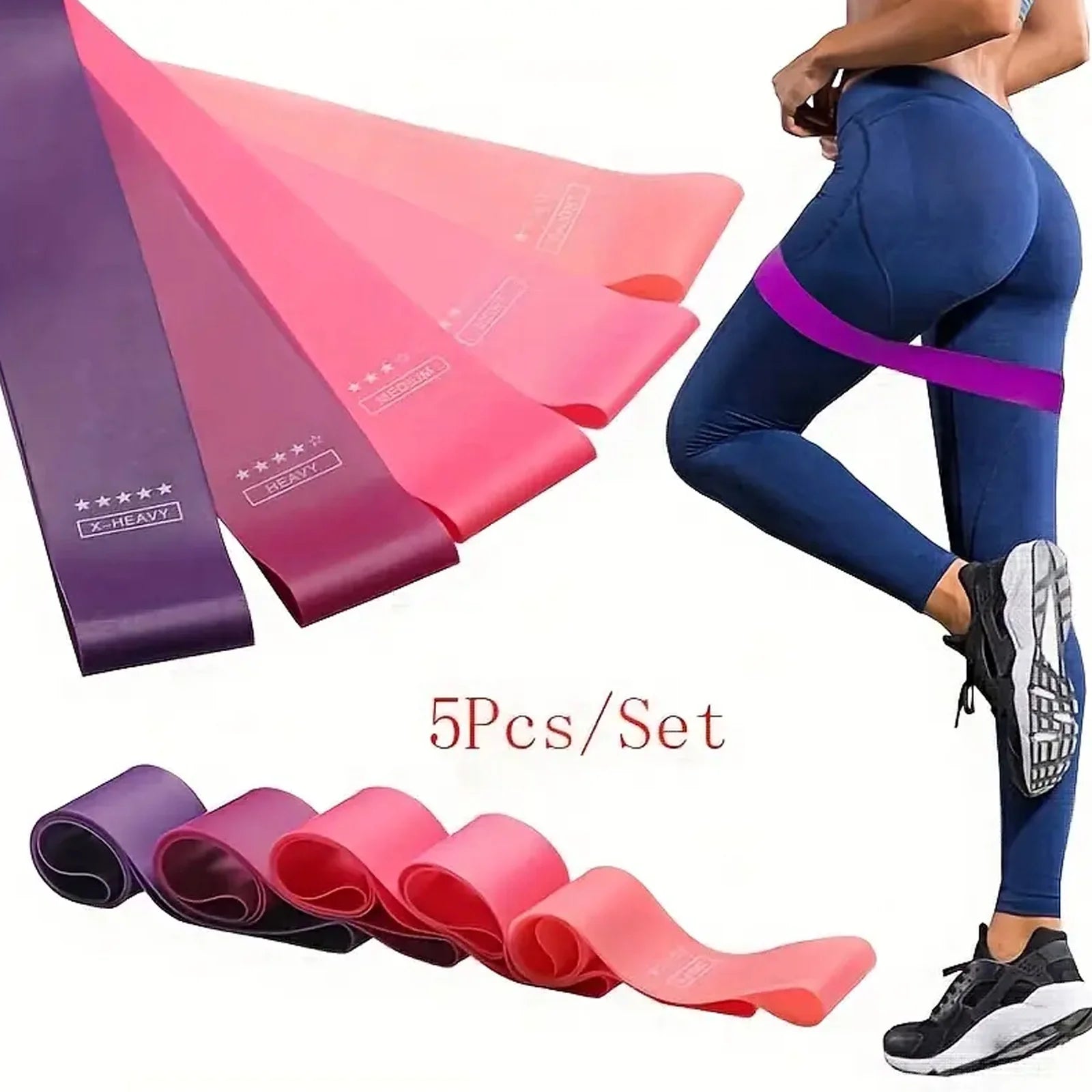 Resistance Bands Set – Resistance Band and Adjustable Ankle Exercise Bands with Cuffs Great Equipment for Training, Working Out, Yoga,Home Gym with Carry Bag,Set of 8(Black)