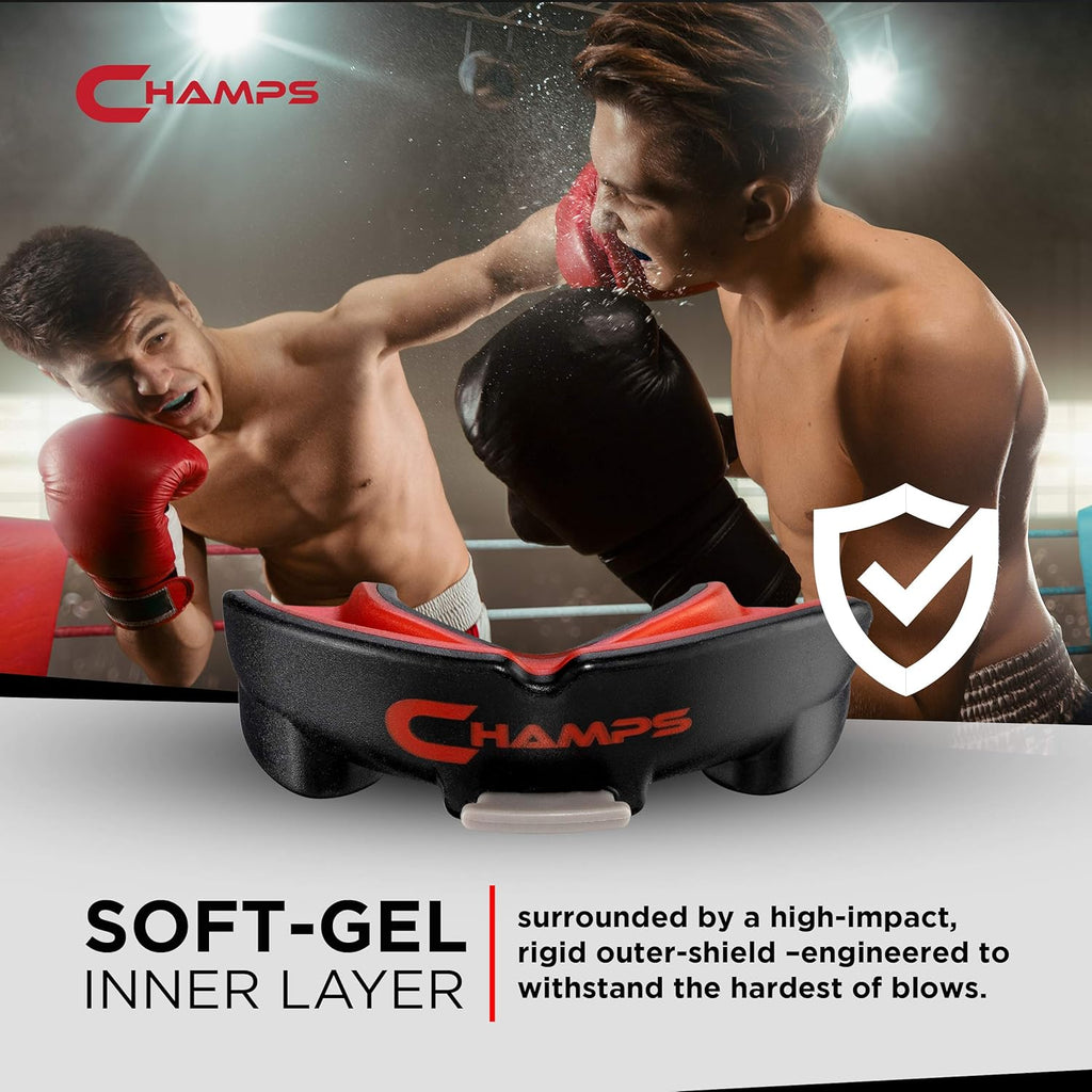 Breathable Mouth Guard for Boxing, MMA, Jiu Jitsu, Muay Thai, Wrestling & Combat Sports – Easy Fit, Boil & Bite Design Mouthpiece – Durable Boxing Mouthguard for Men & Adults, Case Included