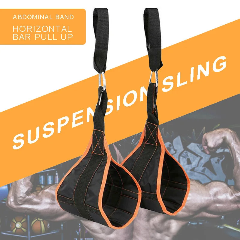 Hanging Ab Straps for Pull up Bar &amp; Core Strength Training - Soft Padded Exercise Straps for Ab Swing &amp; Leg Raises, Hang Bar Strap with 2 Steel Carabiners - Abs Equipment for Home &amp; Gym