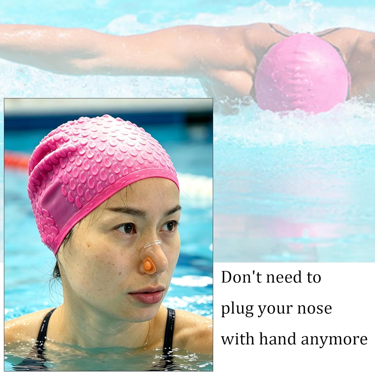 12Pcs Silicone Swimming Nose Plugs for Kids Age 7+ Adults | Block the Water Out of Nose Don'T Feel Hurt Fit for Different Nose Shape 6 Color Match Your Swimsuits