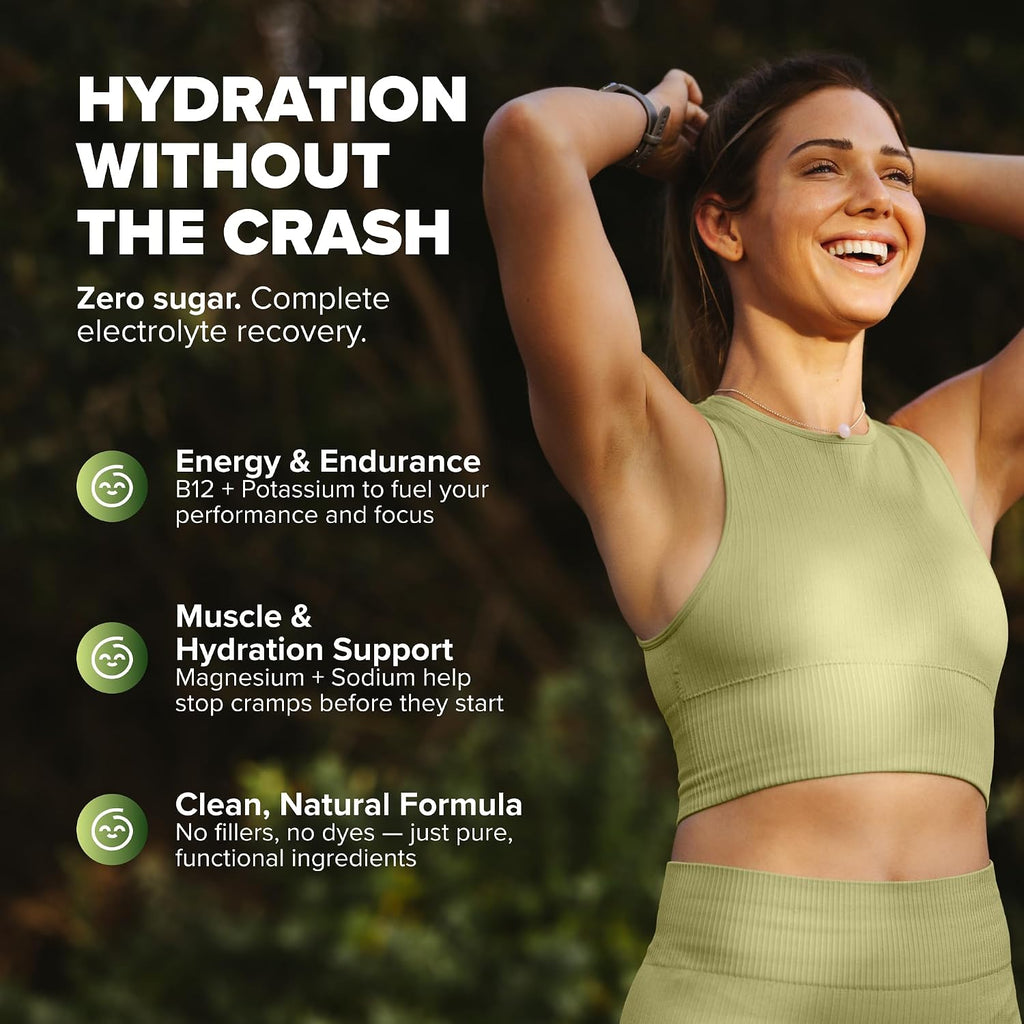 Electrolyte Drink Powder – Lemon Lime – Zero Sugar Hydration Supplement – Sodium, Potassium, Magnesium & Calcium – Keto Electrolytes Mix for Rapid Rehydration – 30 Servings (5.7 Oz)
