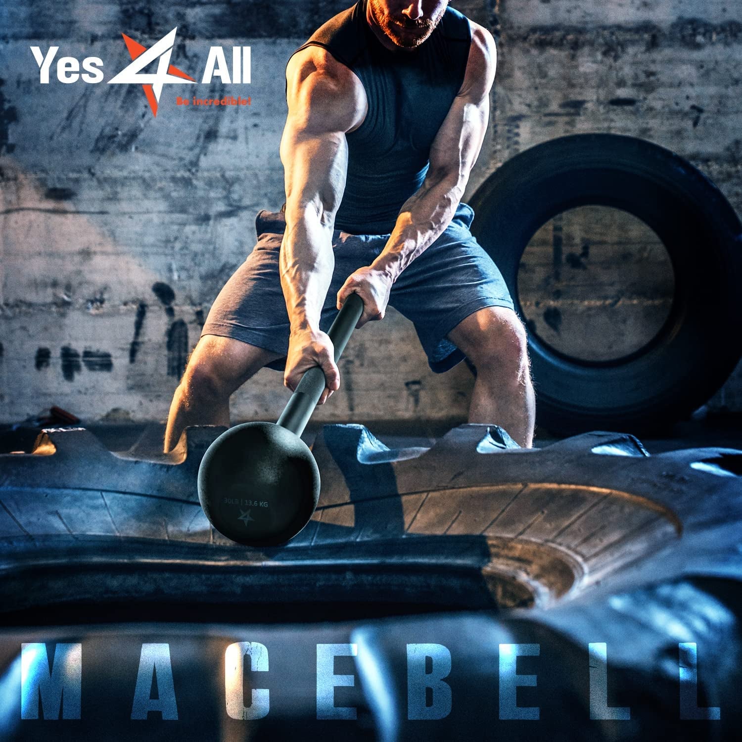 Steel Mace Bell for Strength Training, Support Full Body, Muscles, Shoulder, Grips &amp; Forearms Workouts, Stretching 5, 7, 10, 15, 20, 25, 30 LB for Woman &amp; Man