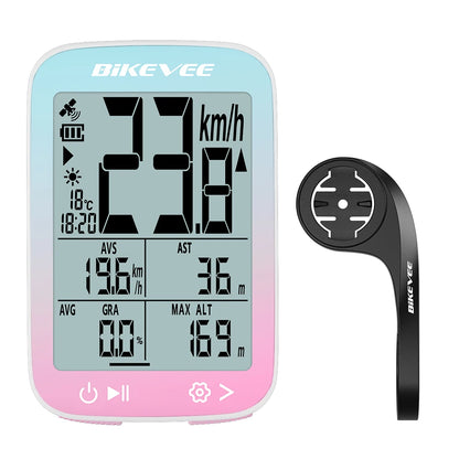 Bike Computer Wireless GPS Bicycle Odometer MPH KM/H Bike Speedometer Cycling Odometer Tracker LCD Display with Backlight